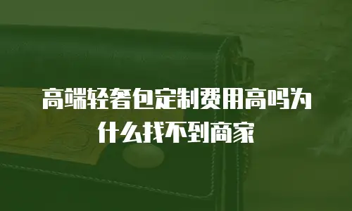 高端轻奢包定制费用高吗为什么找不到商家