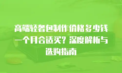 高端轻奢包制作价格多少钱一个月合适买？深度解析与选购指南