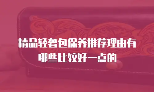 精品轻奢包保养推荐理由有哪些比较好一点的