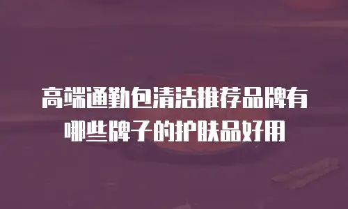 高端通勤包清洁推荐品牌有哪些牌子的护肤品好用