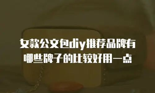 女款公文包diy推荐品牌有哪些牌子的比较好用一点