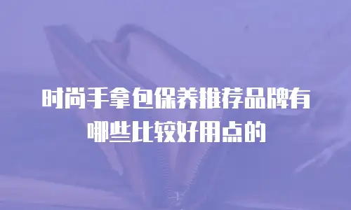 时尚手拿包保养推荐品牌有哪些比较好用点的