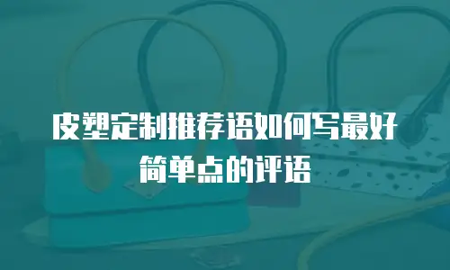 皮塑定制推荐语如何写最好简单点的评语