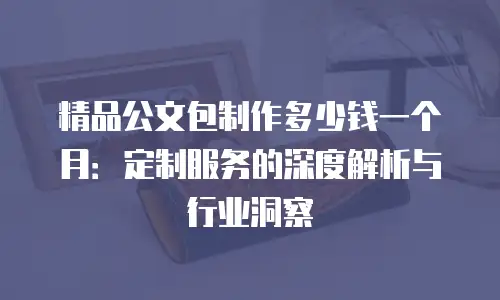 精品公文包制作多少钱一个月：定制服务的深度解析与行业洞察