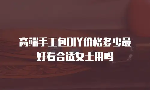 高端手工包DIY价格多少最好看合适女士用吗
