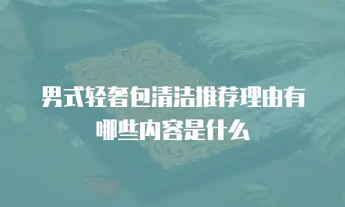男式轻奢包清洁推荐理由有哪些内容是什么