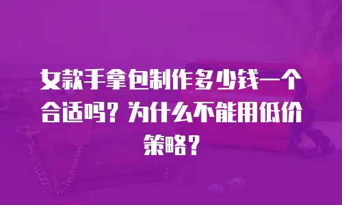女款手拿包制作多少钱一个合适吗？为什么不能用低价策略？