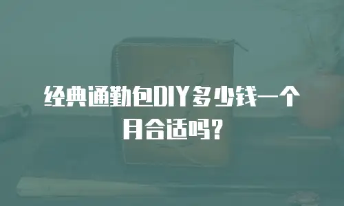 经典通勤包DIY多少钱一个月合适吗？