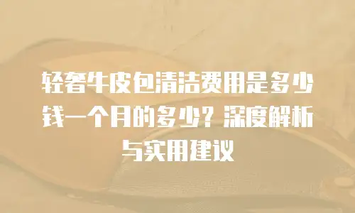 轻奢牛皮包清洁费用是多少钱一个月的多少？深度解析与实用建议