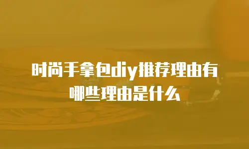 时尚手拿包diy推荐理由有哪些理由是什么