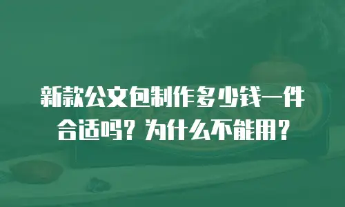 新款公文包制作多少钱一件合适吗？为什么不能用？