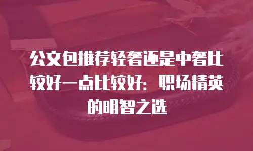 公文包推荐轻奢还是中奢比较好一点比较好：职场精英的明智之选