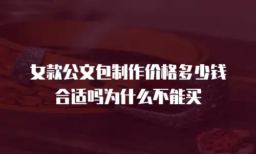 女款公文包制作价格多少钱合适吗为什么不能买
