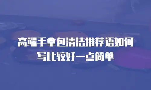 高端手拿包清洁推荐语如何写比较好一点简单