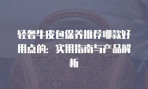 轻奢牛皮包保养推荐哪款好用点的：实用指南与产品解析