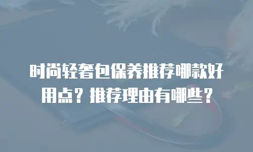 时尚轻奢包保养推荐哪款好用点？推荐理由有哪些？