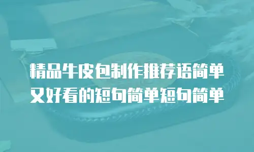 精品牛皮包制作推荐语简单又好看的短句简单短句简单