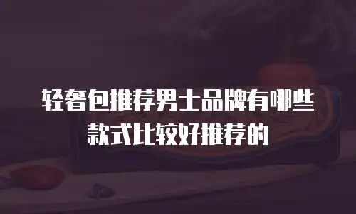 轻奢包推荐男士品牌有哪些款式比较好推荐的