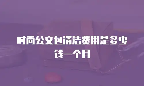 时尚公文包清洁费用是多少钱一个月