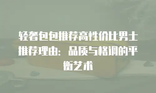轻奢包包推荐高性价比男士推荐理由：品质与格调的平衡艺术