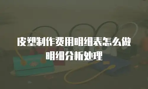 皮塑制作费用明细表怎么做明细分析处理