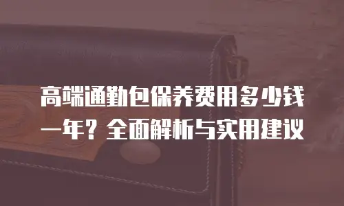 高端通勤包保养费用多少钱一年？全面解析与实用建议