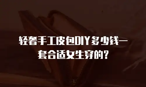 轻奢手工皮包DIY多少钱一套合适女生穿的？