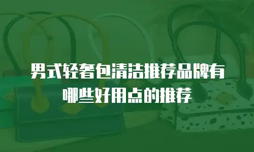 男式轻奢包清洁推荐品牌有哪些好用点的推荐