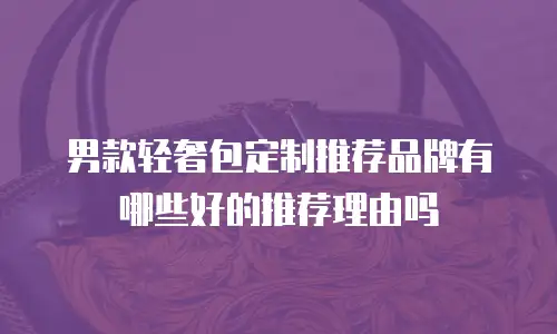 男款轻奢包定制推荐品牌有哪些好的推荐理由吗