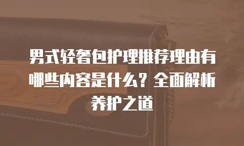 男式轻奢包护理推荐理由有哪些内容是什么？全面解析养护之道