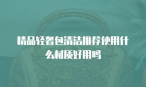 精品轻奢包清洁推荐使用什么材质好用吗