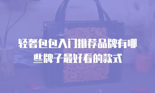 轻奢包包入门推荐品牌有哪些牌子最好看的款式