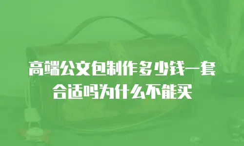 高端公文包制作多少钱一套合适吗为什么不能买