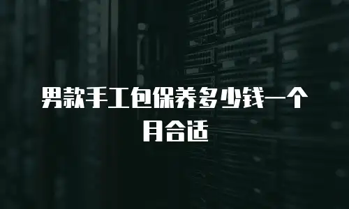 男款手工包保养多少钱一个月合适