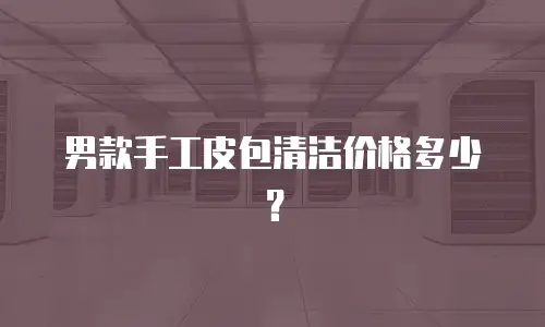 男款手工皮包清洁价格多少？