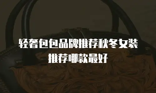 轻奢包包品牌推荐秋冬女装推荐哪款最好