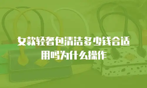 女款轻奢包清洁多少钱合适用吗为什么操作