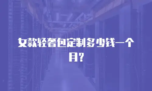 女款轻奢包定制多少钱一个月？