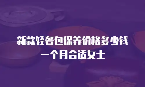 新款轻奢包保养价格多少钱一个月合适女士