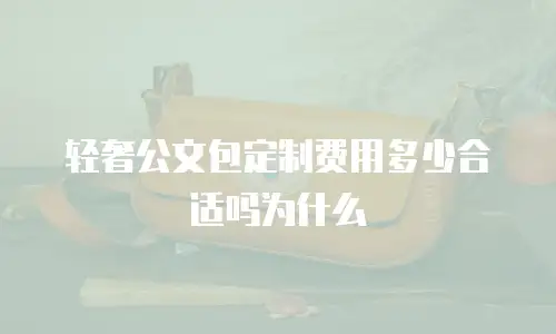 轻奢公文包定制费用多少合适吗为什么