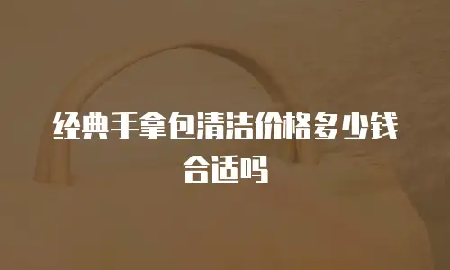 经典手拿包清洁价格多少钱合适吗