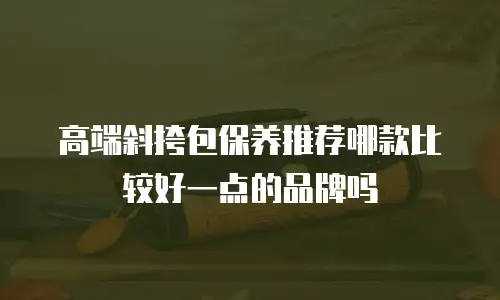高端斜挎包保养推荐哪款比较好一点的品牌吗