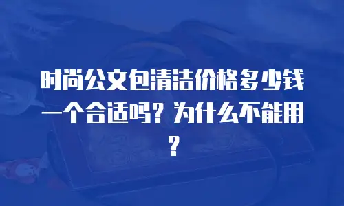 时尚公文包清洁价格多少钱一个合适吗？为什么不能用？