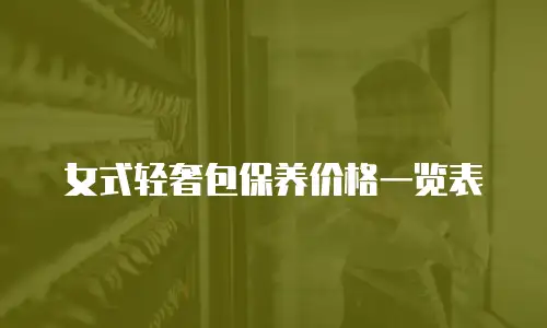 女式轻奢包保养价格一览表