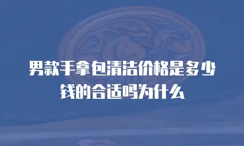 男款手拿包清洁价格是多少钱的合适吗为什么