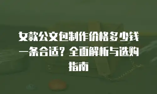 女款公文包制作价格多少钱一条合适？全面解析与选购指南