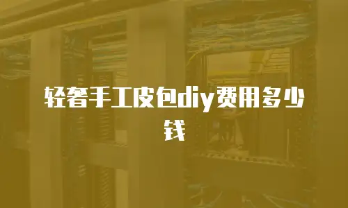 轻奢手工皮包diy费用多少钱
