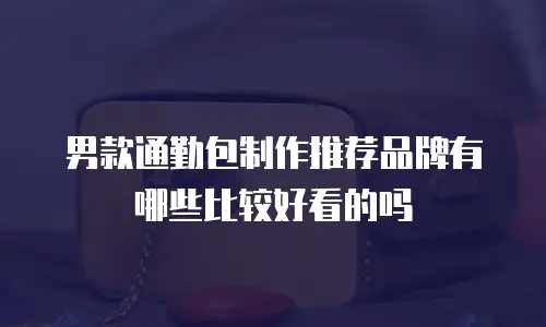 男款通勤包制作推荐品牌有哪些比较好看的吗