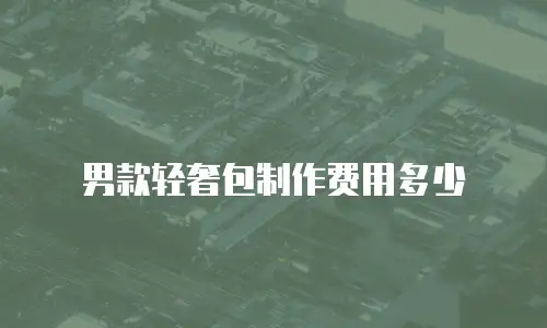 男款轻奢包制作费用多少