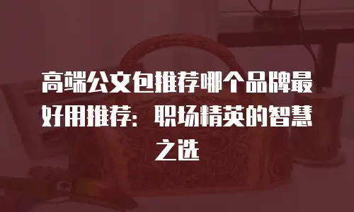高端公文包推荐哪个品牌最好用推荐：职场精英的智慧之选
